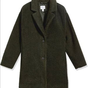 Daily Ritual - Olive Green Teddy Coat Size M